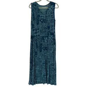 Soft Surroundings Tulum Sleeveless Jersey Maxi Tank Dress Size Large Petite